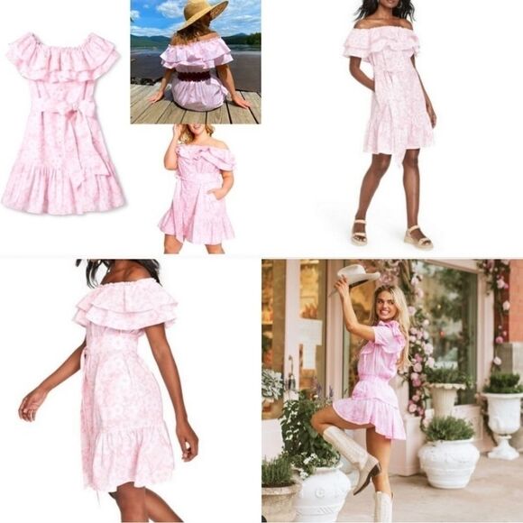 Lisa Marie Fernandez Floral Off Shoulder Dress XS - Picture 2 of 8